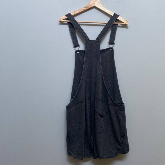 ❗️SOLD❗️Z Supply Charcoal Black Candace Short OverAlls Size L - Picture 7 of 12